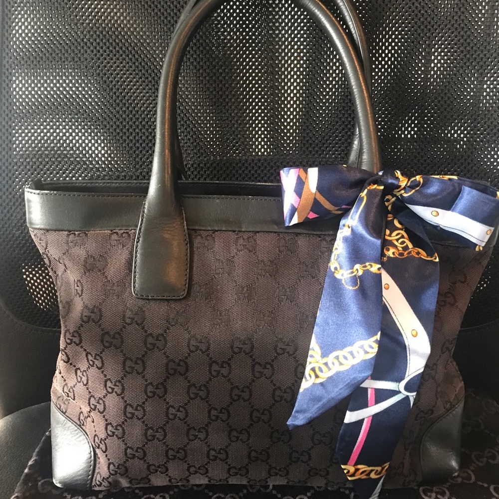 Brown Gucci GG Canvas Tote